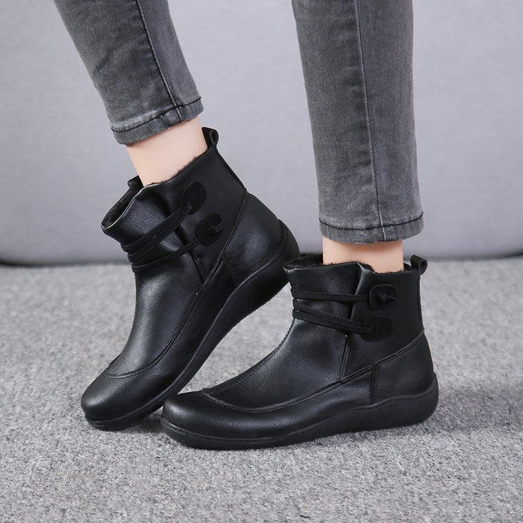 Vintage Fashion Mens - Bottines à enfiler vintage pour femmes,