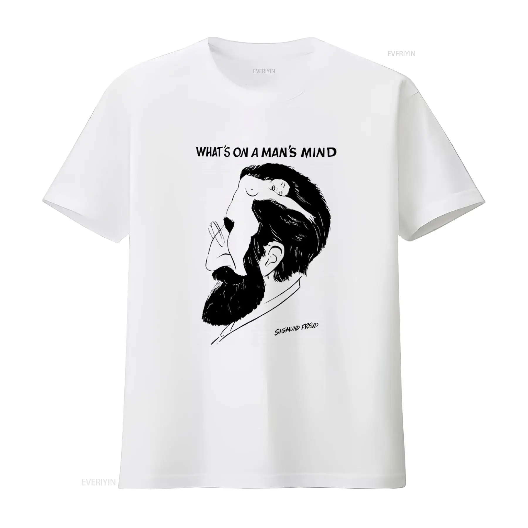 Vintage Fashion Art - T-shirt vintage Sigmund Freud avec imprimé