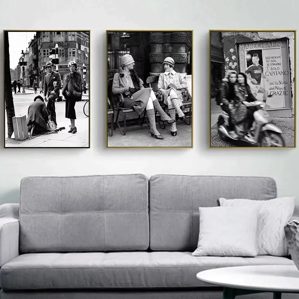 Vintage Fashion Art - Impression photographique vintage noir et blanc,