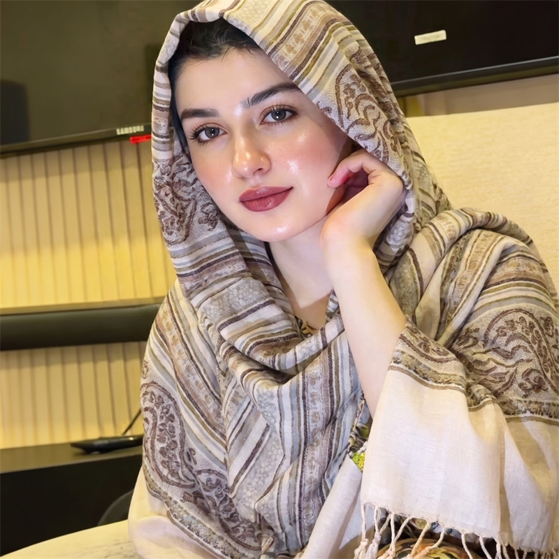 Vintage Fashion Ladies - Hijab vintage à imprimé cachemire, écharpe