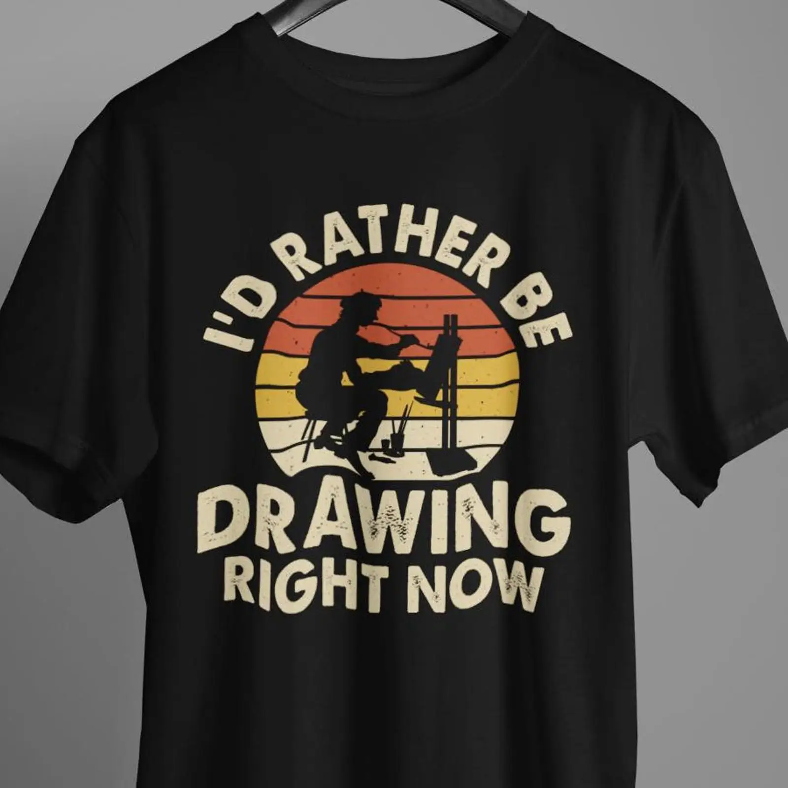 Vintage Fashion Drawings - T-shirt « I'd Rather Be Drawing