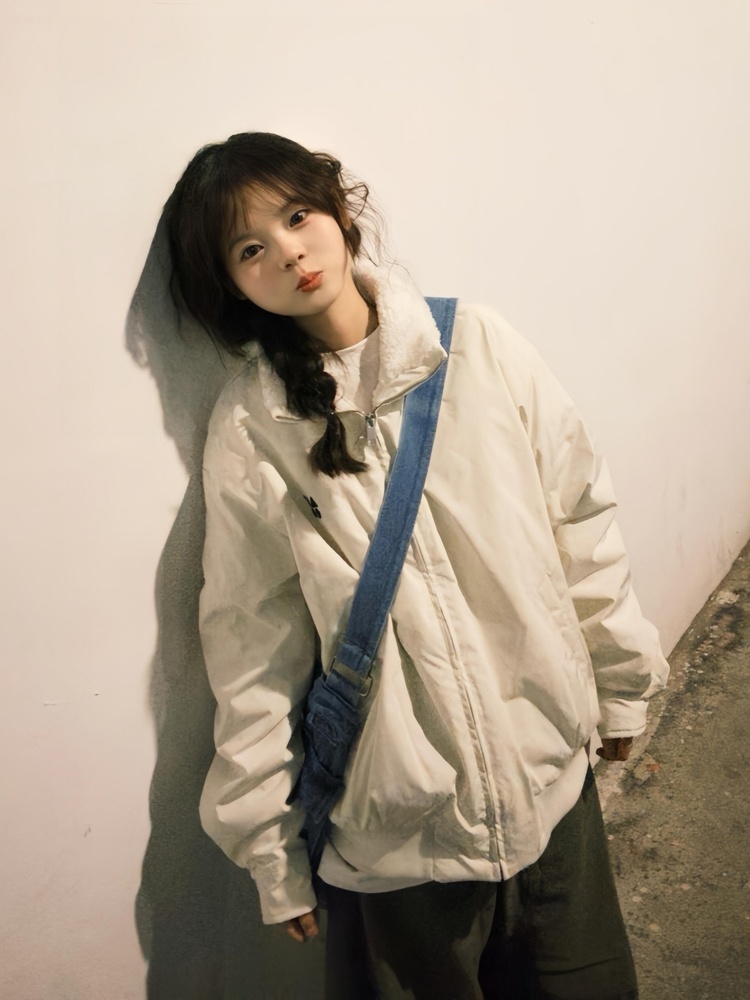Varsity Jacket Wool - Veste en laine d'agneau pour femme,
