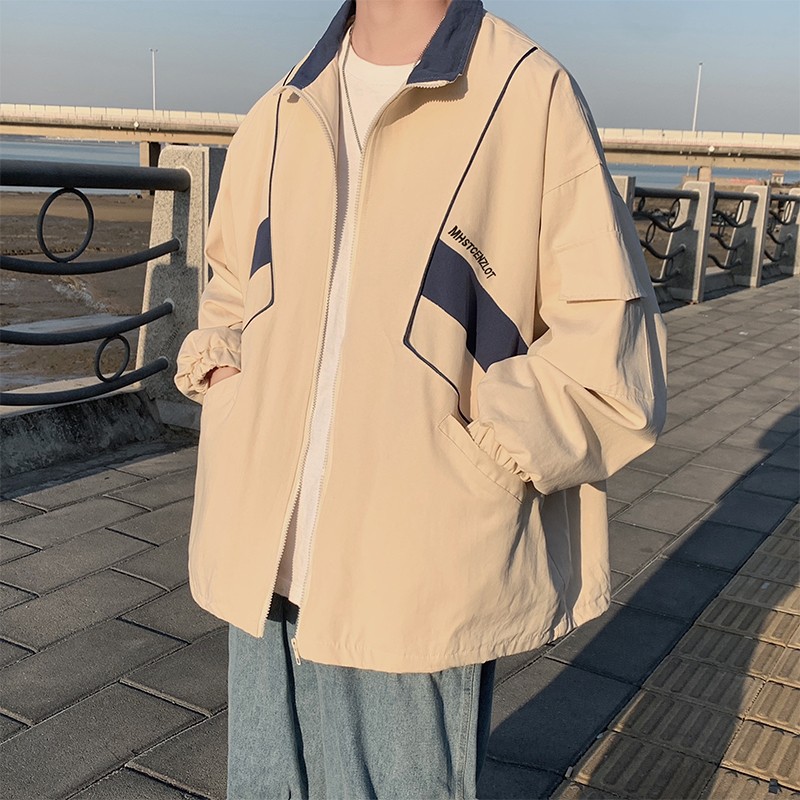 Vintage Windbreaker Nylon - Veste coupe-vent américaine pour hommes, printemps,