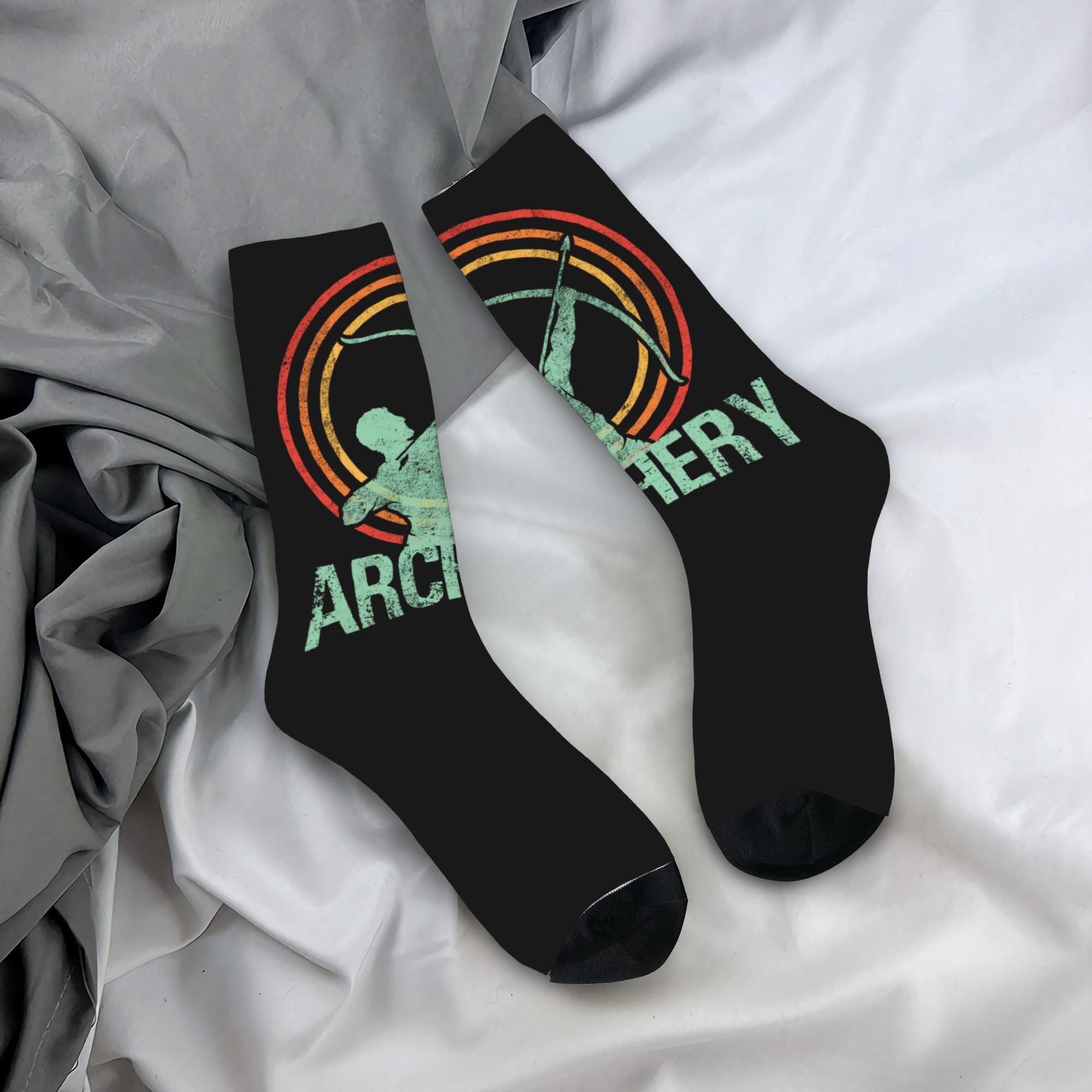 Vintage Fashion Mens - Chaussettes personnalisées rétro pour homme, motif