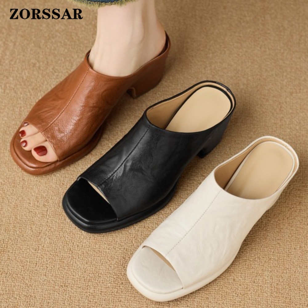 Vintage Fashion Ladies - Mules à plateforme vintage pour femmes,