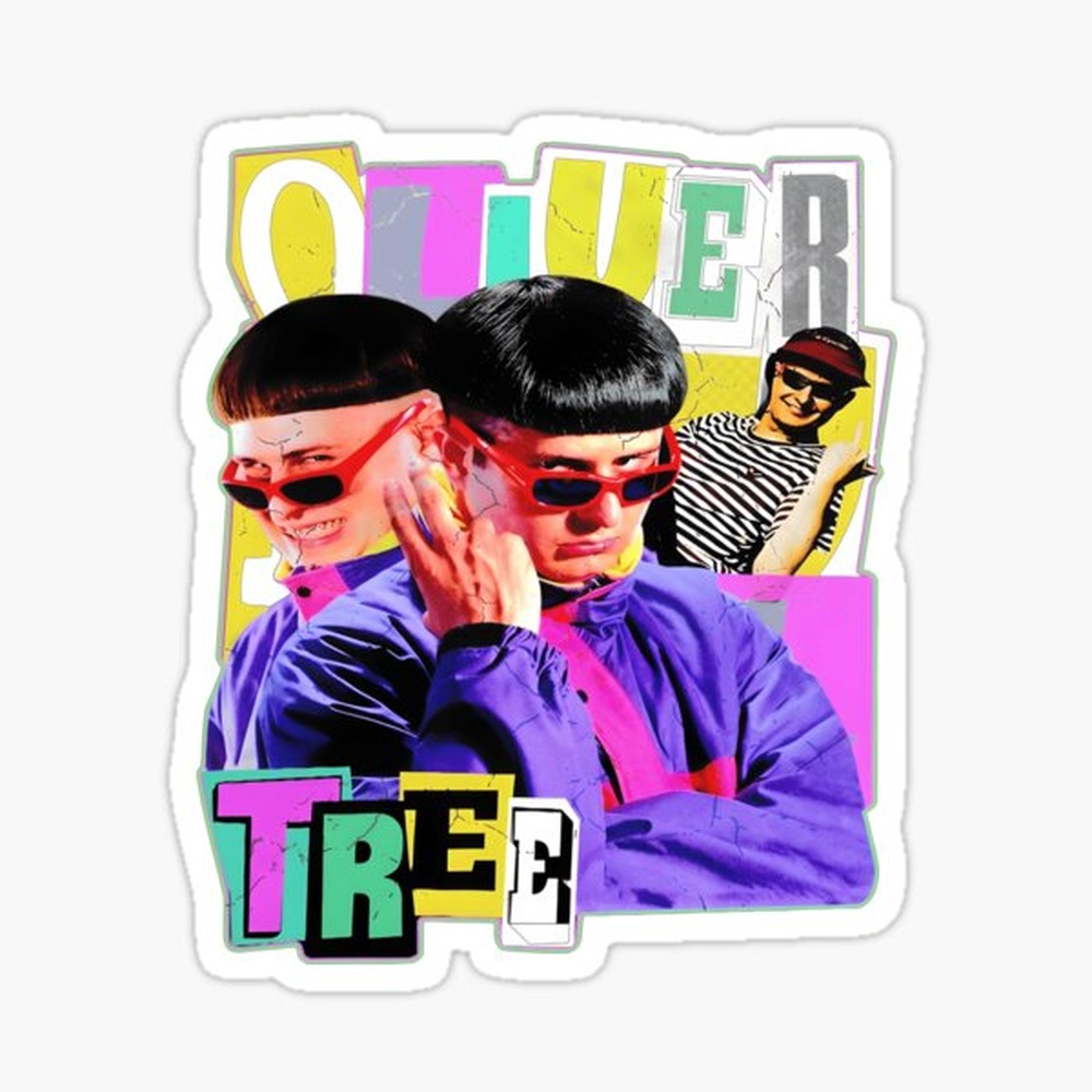 Vintage Fashion Art - Autocollant Oliver-Tree Vintage Grunge Collage pour