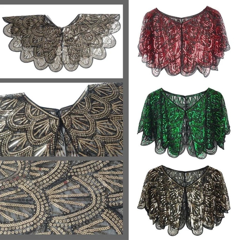 Vintage Fashion Art - Châle ajouré Art Déco en dentelle