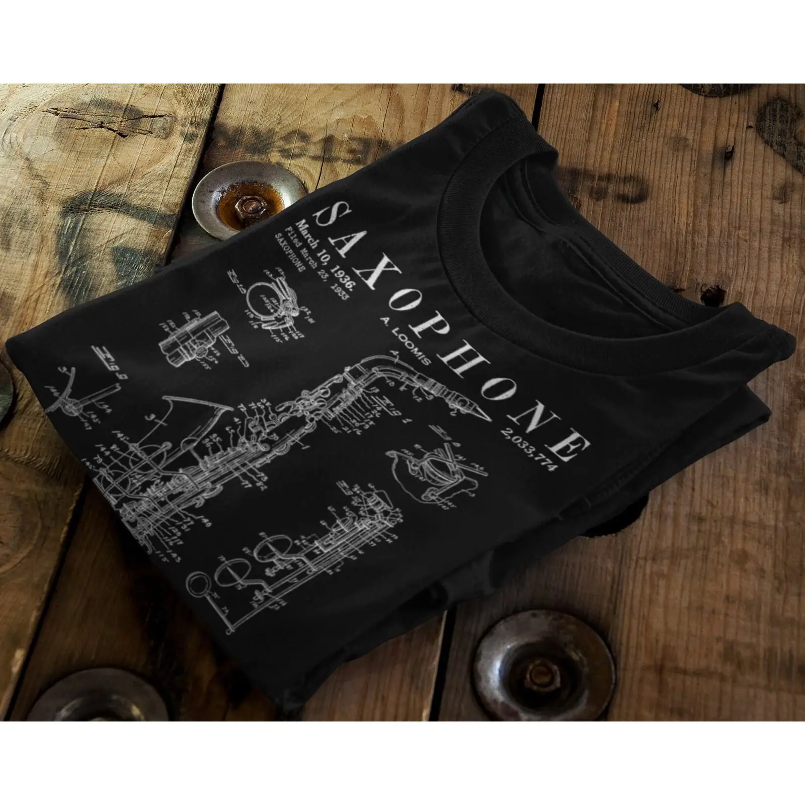 Vintage Fashion Drawings - T-shirt vintage avec dessin de brevet