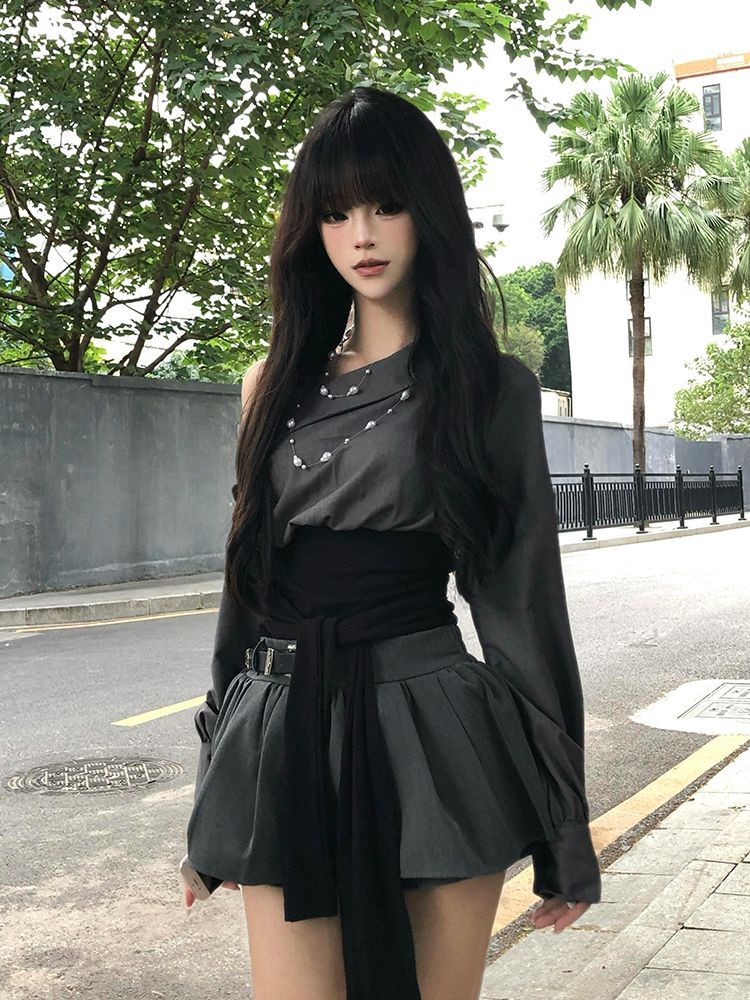 Vintage Fashion T Shirts - Ensemble deux pièces tendance Y2K :