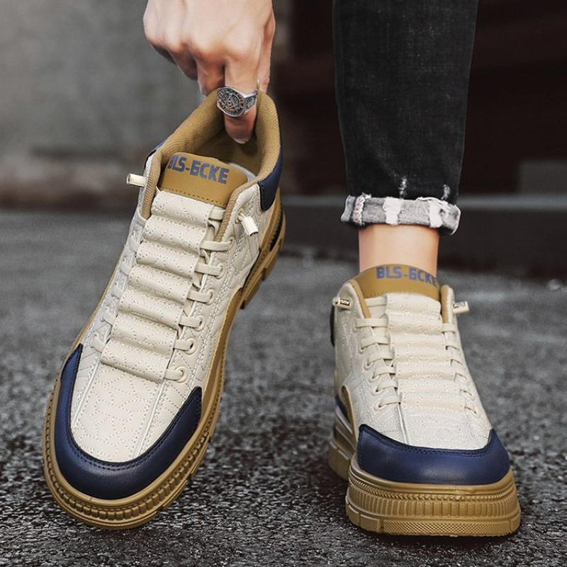 Vintage Fashion Mens - Bottes à plateforme à enfiler pour