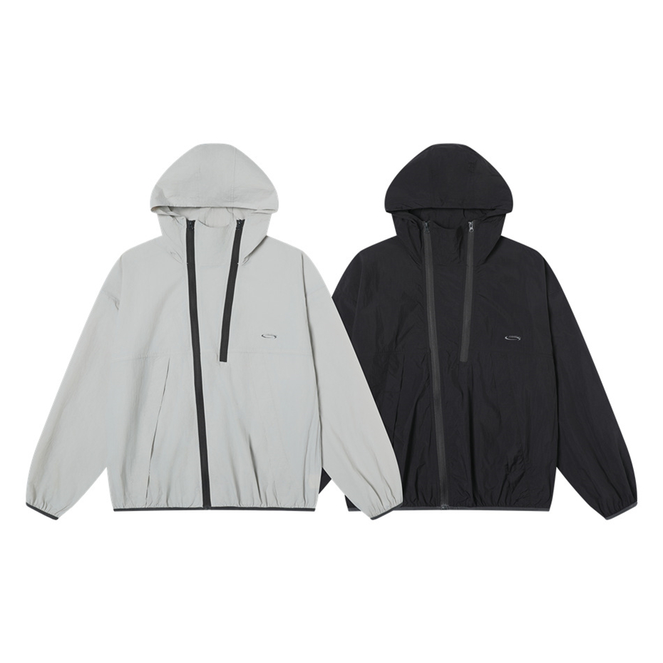 Vintage Windbreaker Nylon - Coupe-vent à capuche Vintage pour hommes,