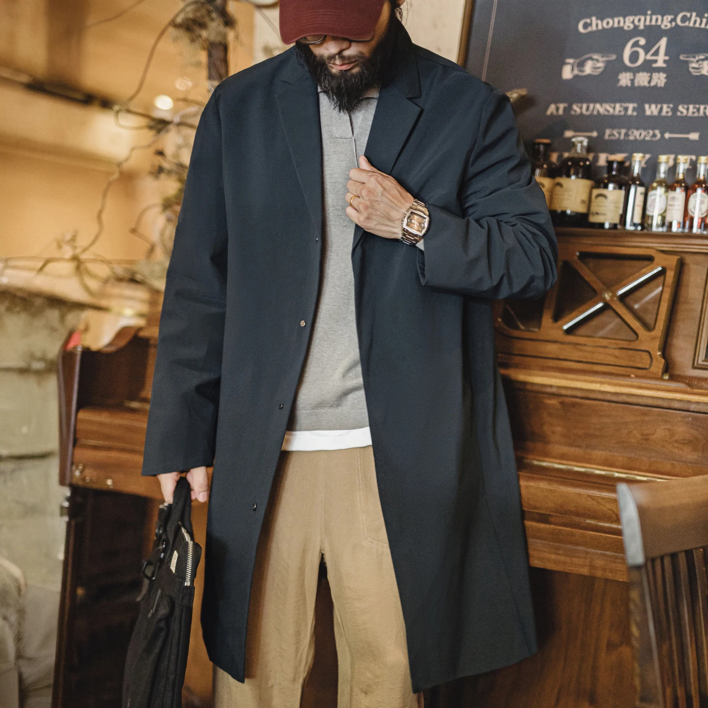 Maden Trench-Coat pour hommes  - Vintage Windbreaker Nylon avis et prix