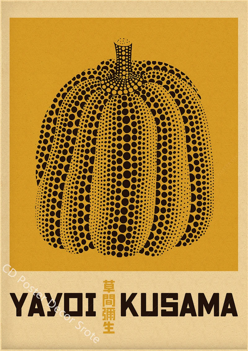 Yayoi Kusama affiche d'exposit - Vintage Fashion Wallpaper avis et prix