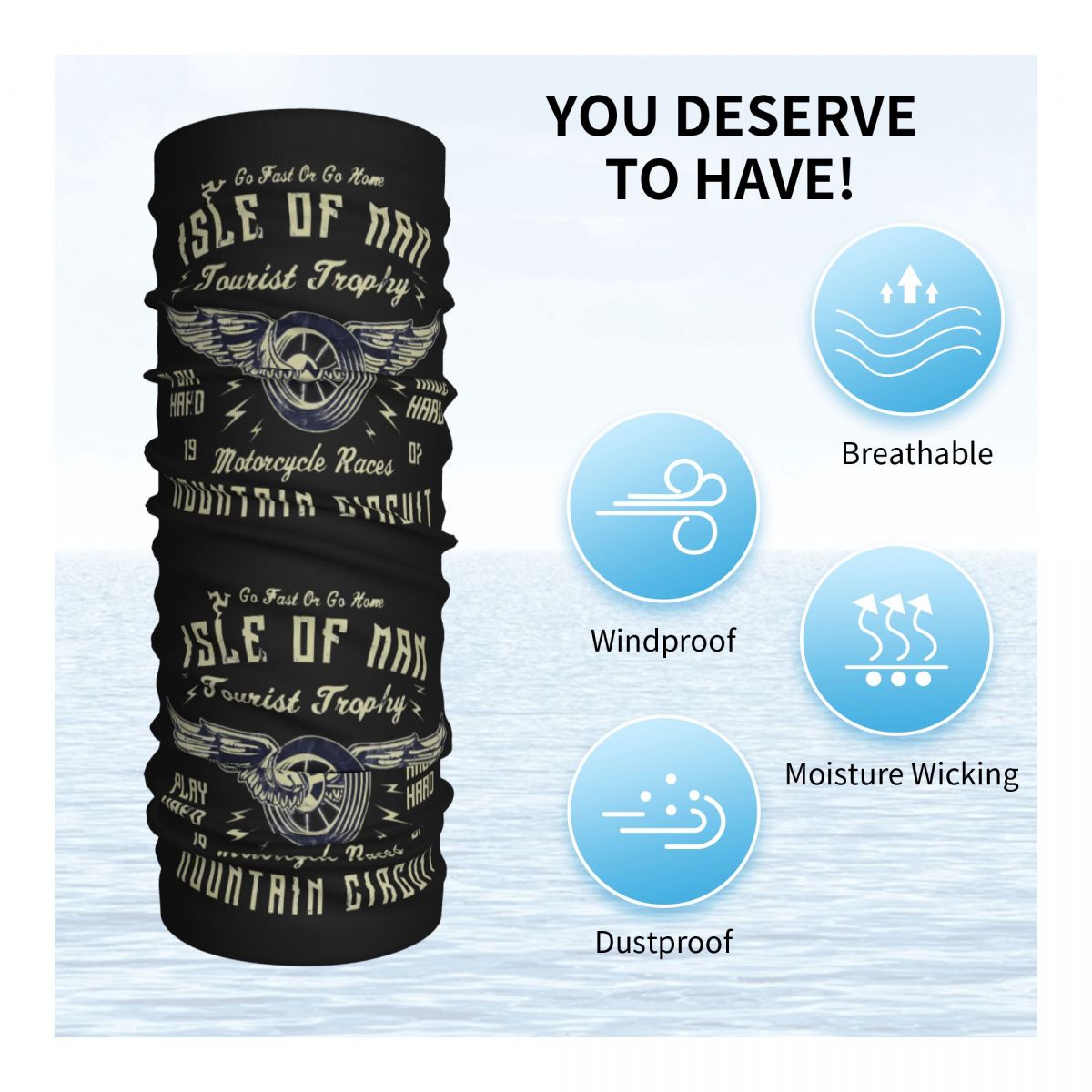 Bandana de cou imprimé Isle Of - Vintage Fashion Wheel avis et prix
