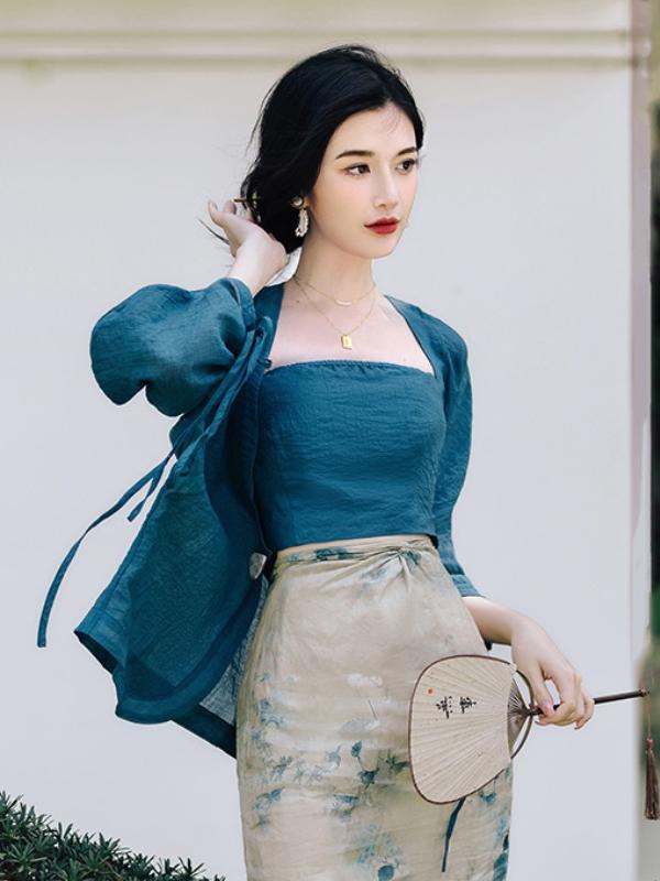 Ensemble jupe et cardigan ouve - Vintage Fashion In Chinese avis et prix