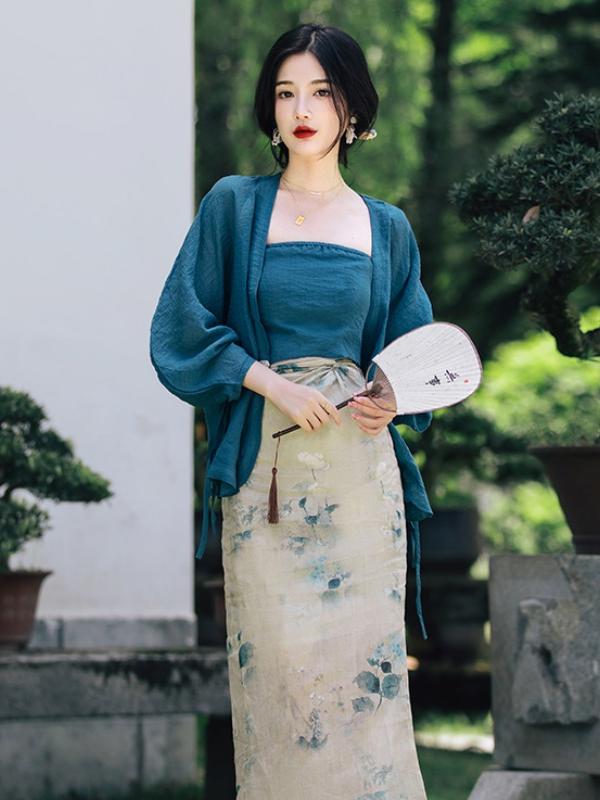 Ensemble jupe et cardigan ouve - Vintage Fashion In Chinese avis et prix
