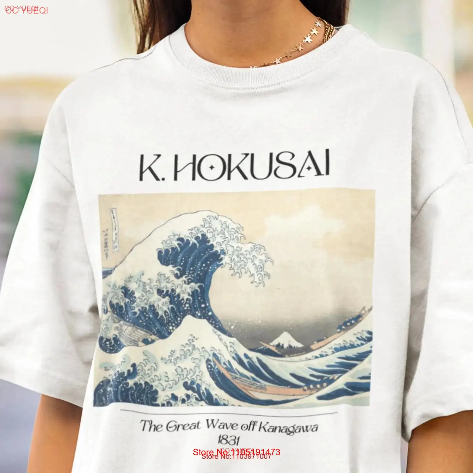 Katsushika Hokusai la grande v - Vintage Fashion Art avis et prix