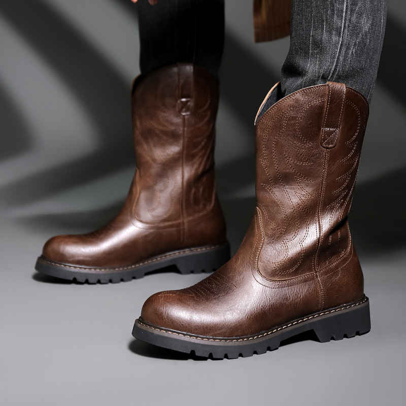 Mode hommes bottes De Cowboy n - Vintage Fashion Mens avis et prix