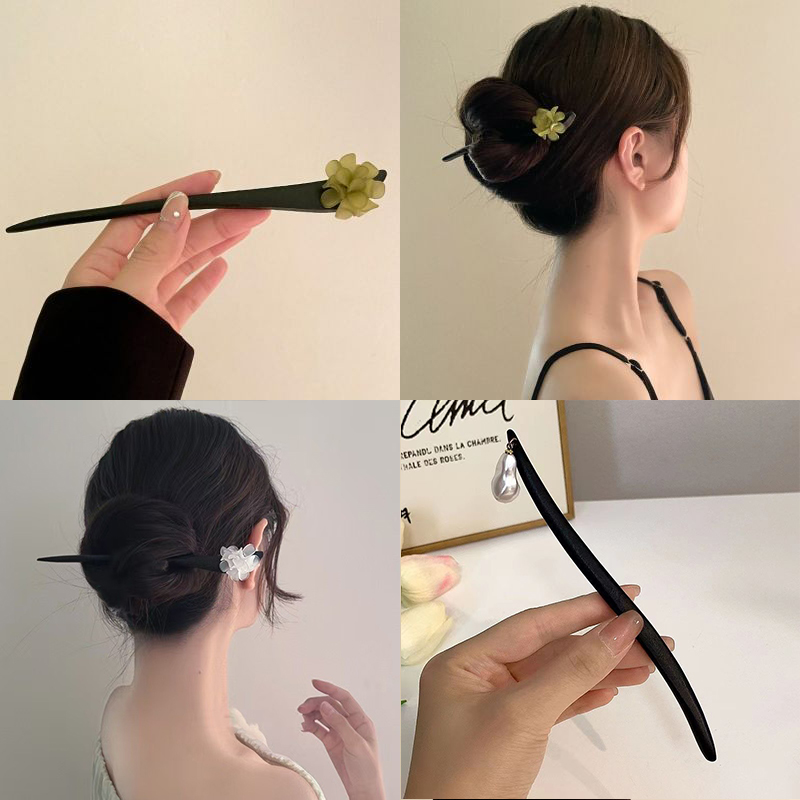 Bâtons de cheveux en bois de S - Vintage Fashion In Chinese avis et prix