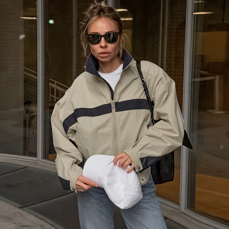 Veste coupe-vent color block p - Vintage Windbreaker Nylon avis et prix