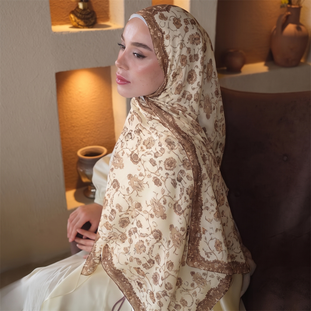 Hijab à imprimé floral vintage - Vintage Fashion Ladies avis et prix